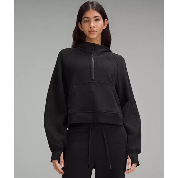 Lululemon Scuba Oversized Half-Zip Hoodie in Black Size M/L - Picture 1 of 9